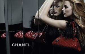 Blake Lively for her Chanel handbag advertisement
