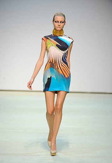 Mary Katrantzou Turquoise Dress 2011 greek designer